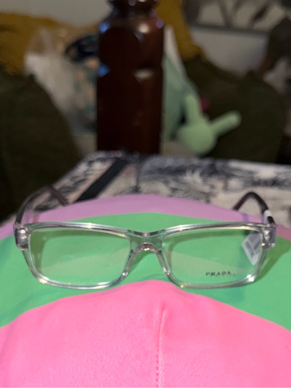 Prada PR 16MV U431O1 57/16 Clear Gray Frames